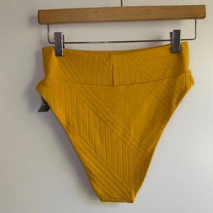 Aerie XO Ribbed High Cut Cheeky Bikini Bottom